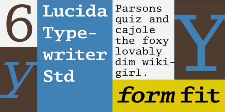 Lucida Typewriter font preview