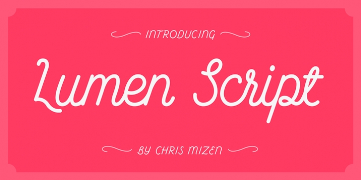 Lumen Script font preview