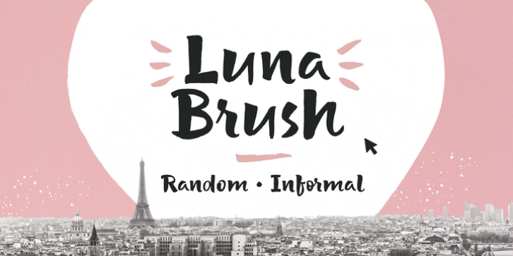 Luna Brush font preview