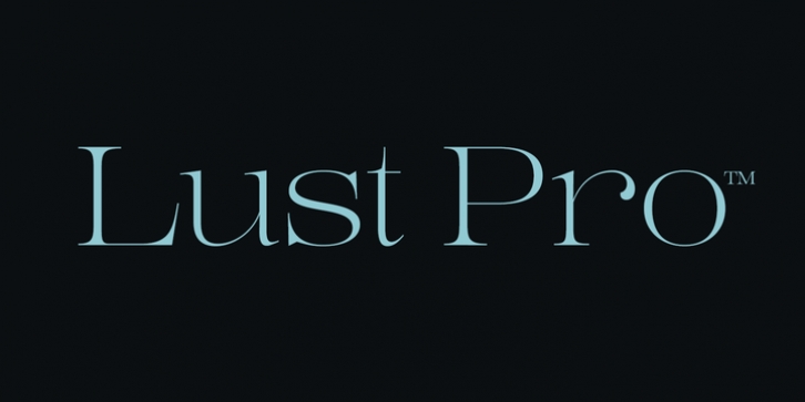 Lust Pro font preview