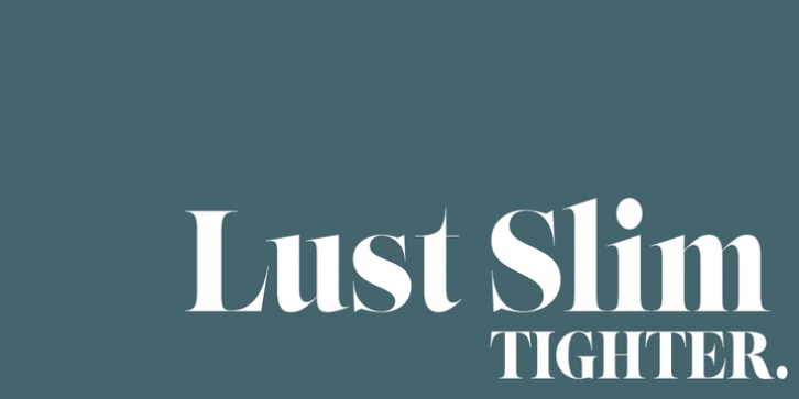Lust Slim font preview