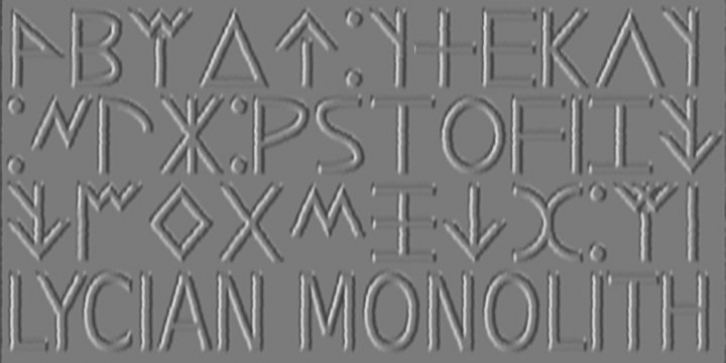 Lycian Monolith font preview