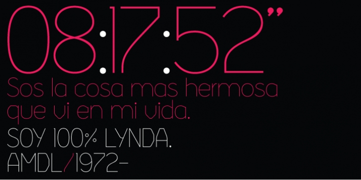 Lynda font preview