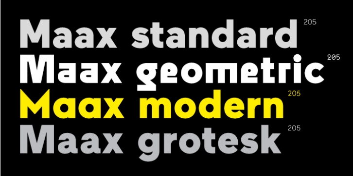 Maax font preview