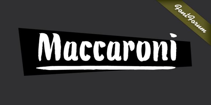 Maccaroni font preview