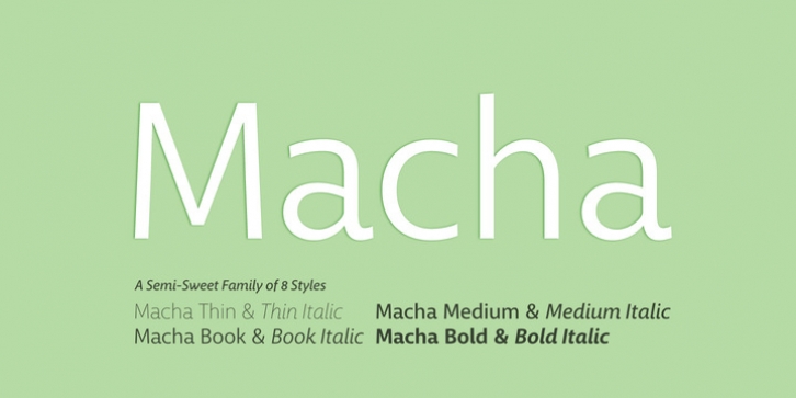 Macha font preview