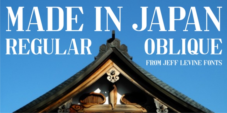 Made In Japan JNL font preview