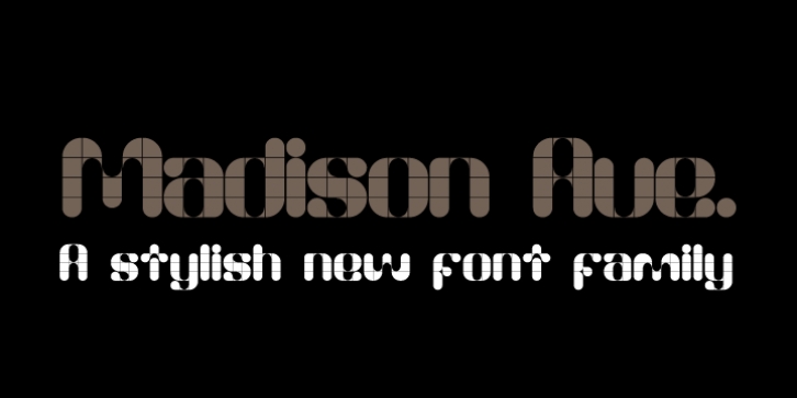 Madison Ave. font preview