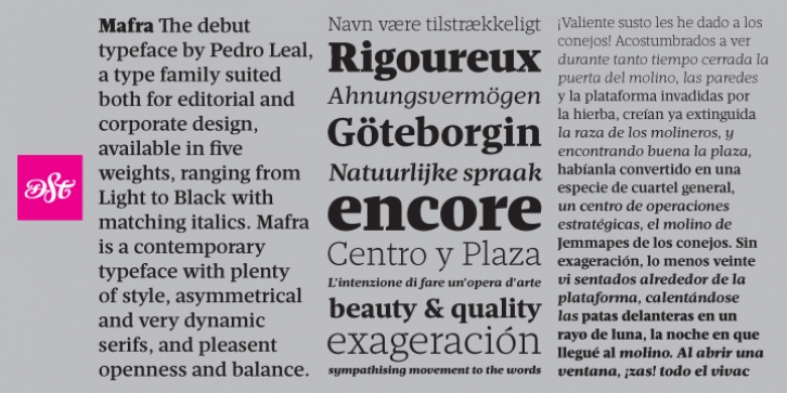 Mafra font preview