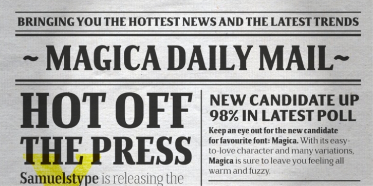 Magica font preview