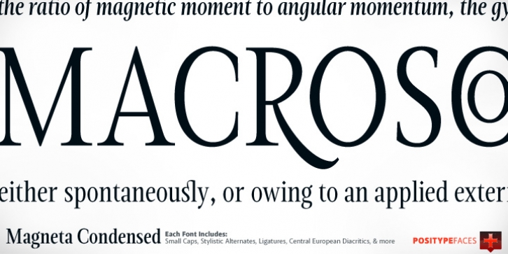 Magneta Condensed font preview
