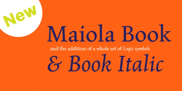 Maiola font preview