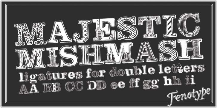 Majestic Mishmash font preview