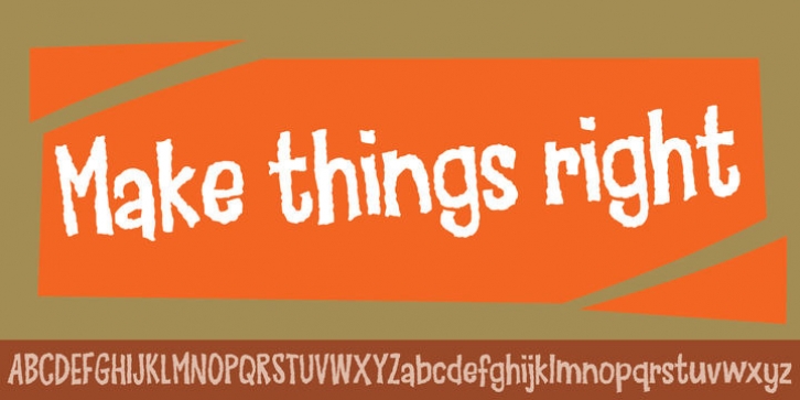 Make Things Right font preview