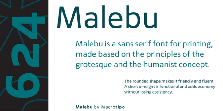 Malebu font preview