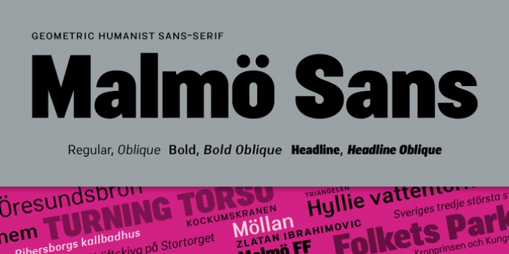 Malmo Sans Pro font preview