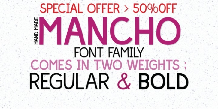 Mancho font preview