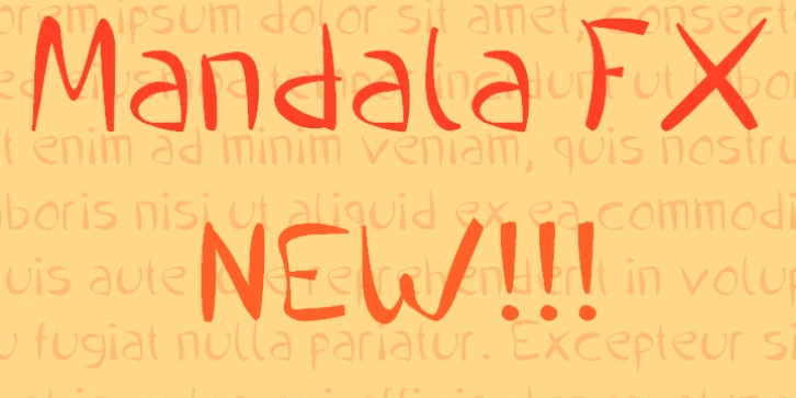 Mandala FX font preview
