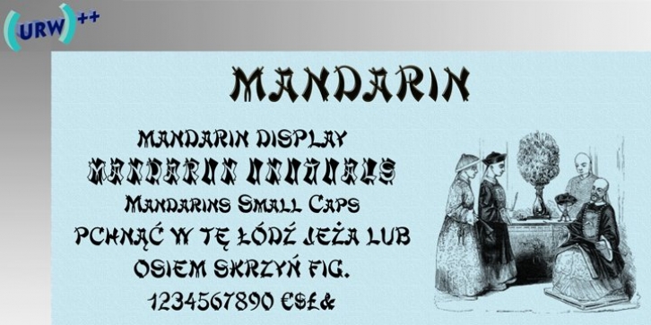 Mandarin font preview