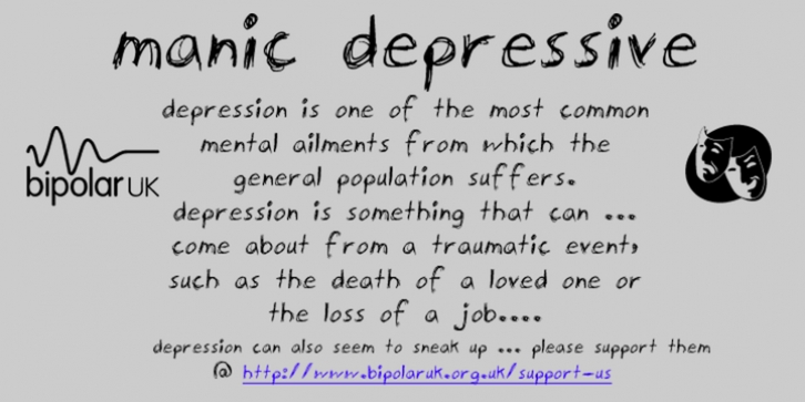 Manic Depressive font preview