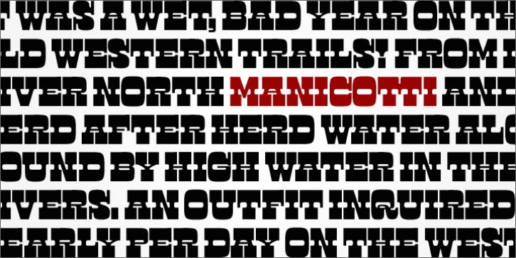 Manicotti font preview