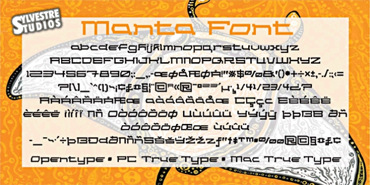 Manta font preview