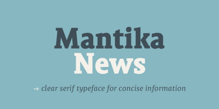 Mantika News font preview