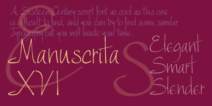 Manuscrita XVI font preview