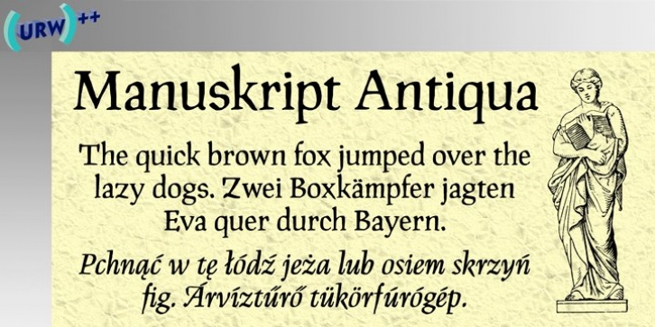 Manuskript Antiqua font preview