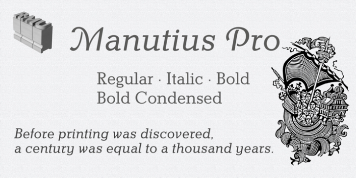 Manutius Pro font preview