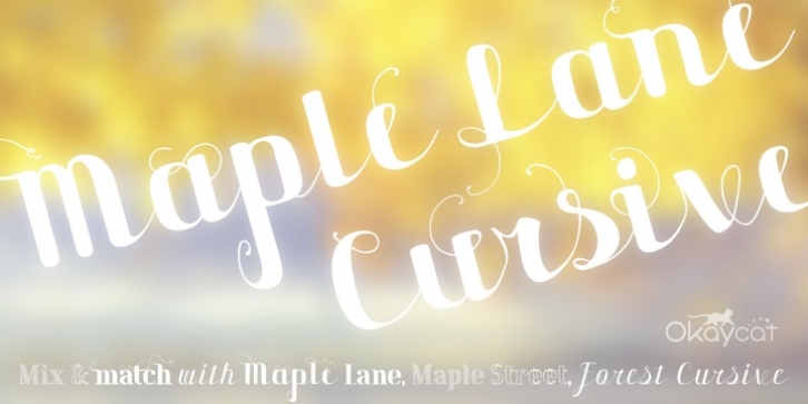 Maple Lane Cursive font preview