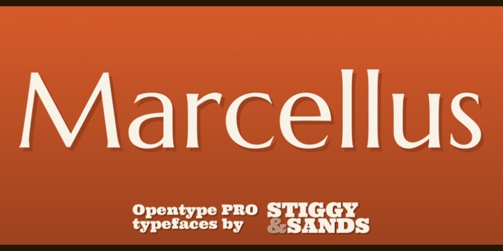 Marcellus Pro font preview