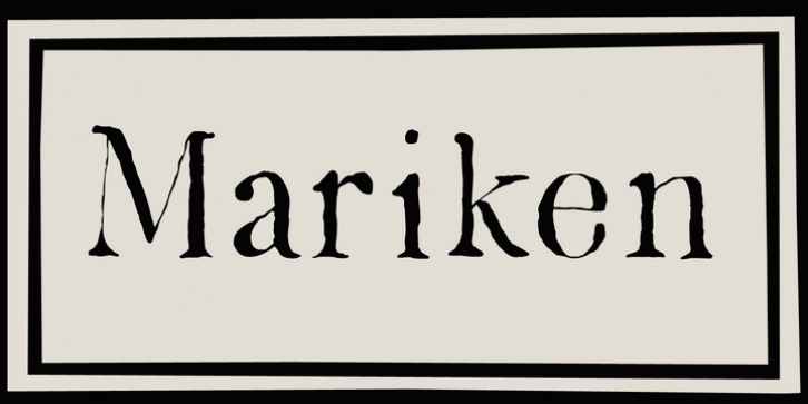 Mariken font preview