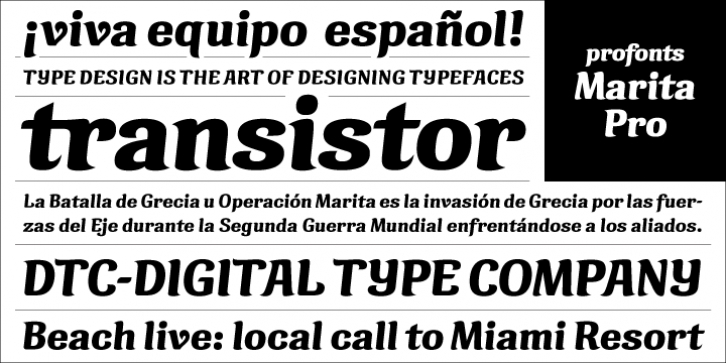 Marita Pro font preview