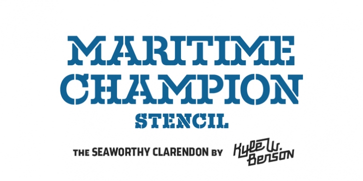 Maritime Champion Stencil font preview