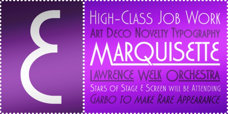 Marquisette BTN font preview