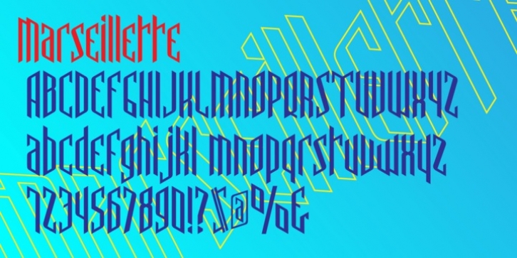 Marseillette NB font preview