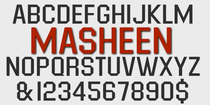 Masheen font preview