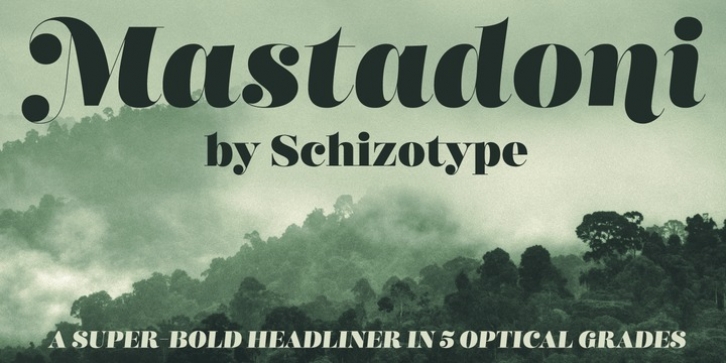 Mastadoni font preview