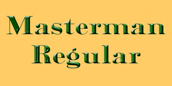 Masterman font preview