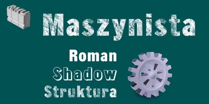 Maszynista font preview