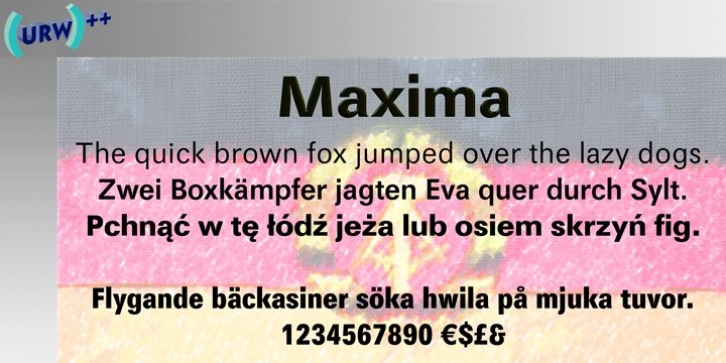 Maxima font preview