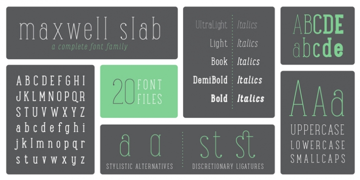 Maxwell Slab font preview