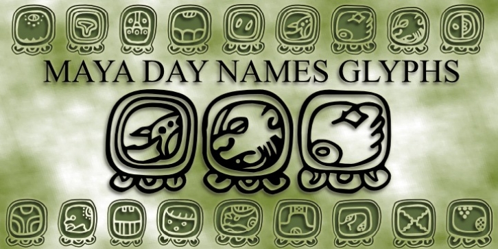 Maya Day Names font preview