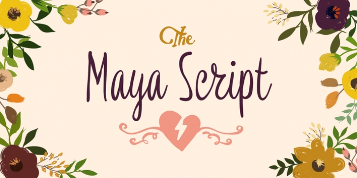 Maya Script font preview