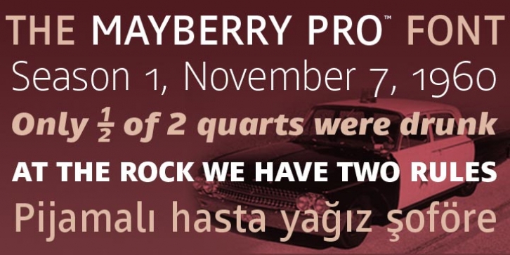 Mayberry Pro font preview