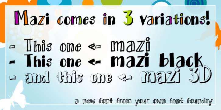 Mazi YOFF font preview
