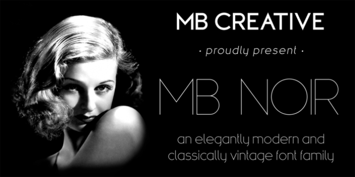 MB NOIR font preview