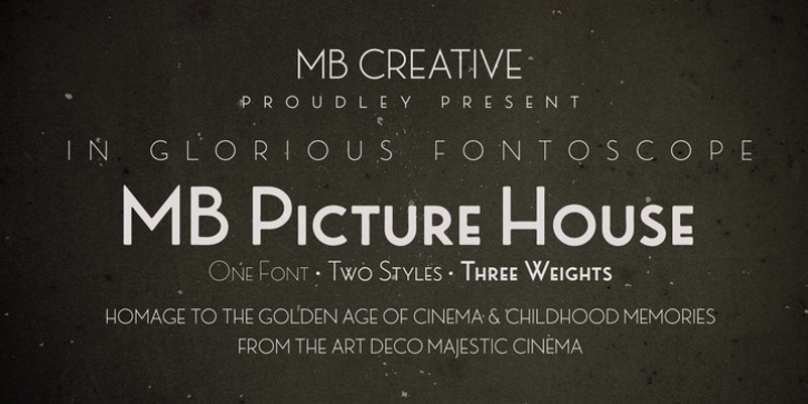 MB Picture House font preview