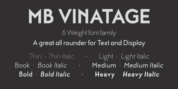 MB Vinatage font preview